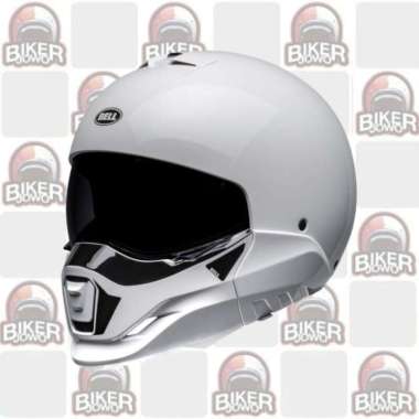 Bell Broozer Helm Modular Flip Up Retro Modular Classic Helmet DUPLET GLOSS WHITE XL