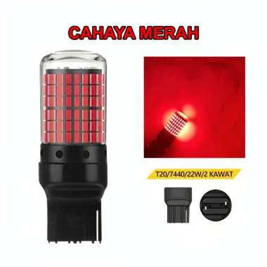 Lampu LED T20 SMD 7440 144 LED SUPER BRIGHT Rem Sein Mundur 2 Lampu Merah