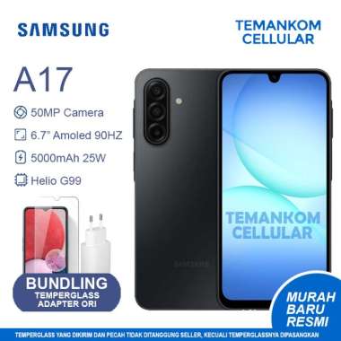Samsung A17 2025 BARU RAM 16GB 8GB+8GB Extend RAM 8/128 8GB 128GB NFC Garansi Resmi Black + 25W + Tg