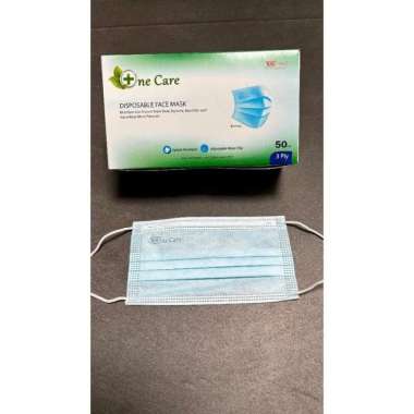 ONECARE EMBOS Masker Earloop 3ply Ear Loop Disposable 1 Box isi 50 pcs One Care PREMIUM Original Tal