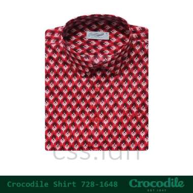 Kemeja Pria Lengan Pendek Crocodile 728-1648 Merah XL