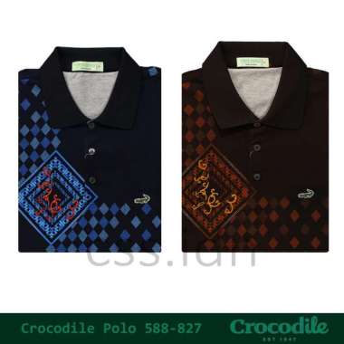 Kaos Kerah Pria Crocodile 588-827 Biru M