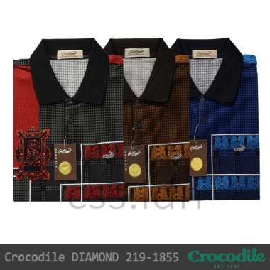 Kaos Kerah Pria Crocodile Diamond 219-1855 Biru XL