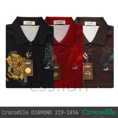 Kaos Kerah Pria Crocodile Diamond 219-1856 Merah L