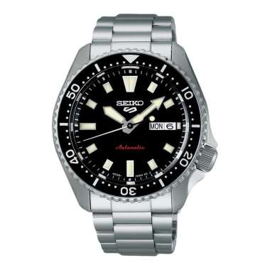 Jam Tangan Pria Seiko 5 Sports SRPL85K1 SKX Series Automatic Redux in Kuro Black Dial Stainless Stee