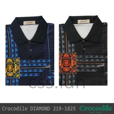 Kaos Kerah Pria Crocodile Diamond 219-1825 Hitam XL