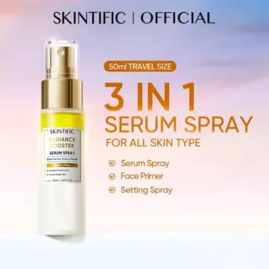 SKINTIFlC - Instant Glowing Serum Spray Skincare 50 ml | Radiance Booster Glowing Essence Toner Moisturizer Hydrating Centella