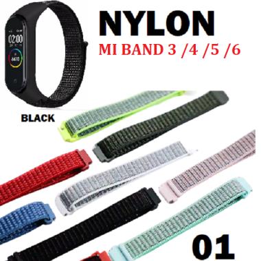 SILVER TECH NYLON STRAP MI BAND 5 / MIBAND 6 TALI NYLON MI BAND 5 / MI BAND 6 KWALITAS PREMIUM 01