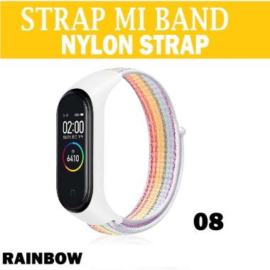 SILVER TECH NYLON STRAP MI BAND 5 / MIBAND 6 TALI NYLON MI BAND 5 / MI BAND 6 KWALITAS PREMIUM 08