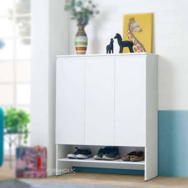 iFURNHOLIC Sally Shoe Rack - Rak / Lemari Sepatu Kayu - Furniture - Coffee Brown Jawa Timur