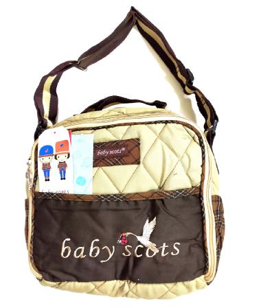Tas popok Bayi Baby Scots tas Slempang coklat