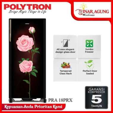 Polytron PRA18PLX/PRX Kulkas Lemari Es 1 Pintu 180Liter