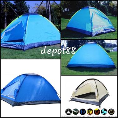 TENDA CAMPING kapasitas 2-4 orang Biru Muda