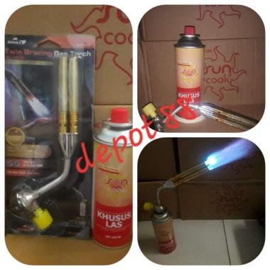 paket gas las n gas torch twin Putih