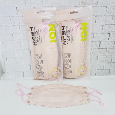 Masker KF94 Careion Earloop Hitam Putih Warna Pastel 4PLY isi 10PCS 1008 PINK SOFT