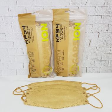 Masker KF94 Careion Earloop Hitam Putih Warna Pastel 4PLY isi 10PCS 1008 CREAM APRICOT