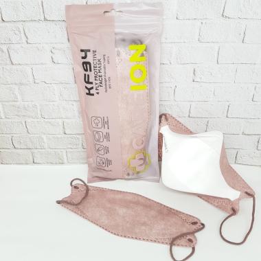 Masker KF94 Careion Earloop Hitam Putih Warna Pastel 4PLY isi 10PCS 1008 PINK SALEM