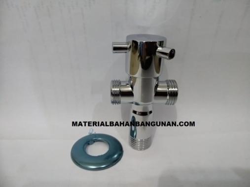 Kran T Stainless Cabang 3 Shower Keran penghubung StopKran Putar ONDA
