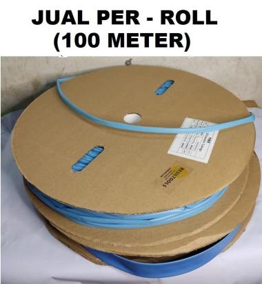 PerRoll Selang Bakar 6 mm Biru Pembungkus Pengaman Isolasi Kabel