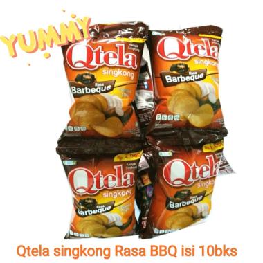 Qtela singkong Barbeque isi 10 bks (snack chiki)