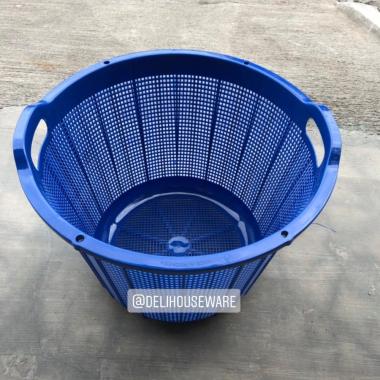 Keranjang Kalo Baju Bulat Besar / Keranjang Baju Plastik ( By - ) Biru