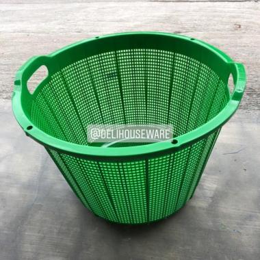 Keranjang Kalo Baju Bulat Besar / Keranjang Baju Plastik ( By - ) Hijau