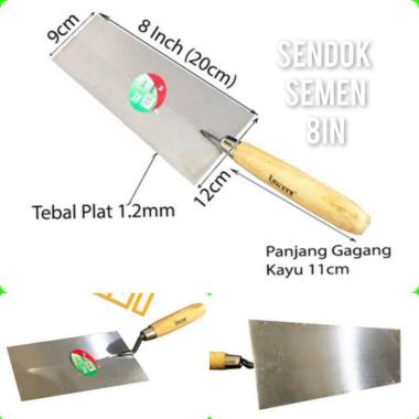 Sendok Semen Tebal Segi 8In Igm Gagang Kayu