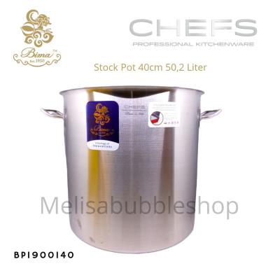 Bima Chefs Stockpot 40cm Panci Tinggi 50,2 Liter Sus 304 BP1900140 Panci Induksi