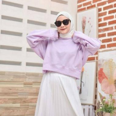 LENKA SWEATER CROPPED | Oversize Croope Sweater | Sweater Wanita Crop Polos | Oversize Lenka Babyter