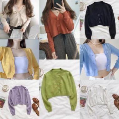 RJT BAILEY CARDI RAJUT | Bailey Cardy Rajut | Cardy Milenia Rajut Semua Ukuran Biru