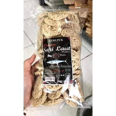 Kerupuk Krupuk Keriting Mentah Ikan Tenggiri SUPER 500gr Asli Bangka Bulat Besar
