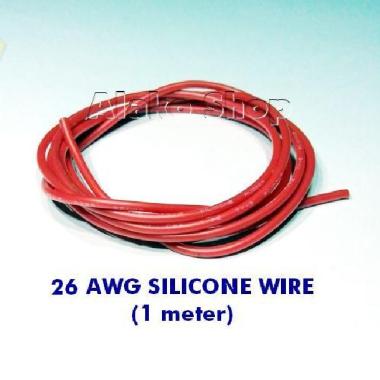Kabel Silikon AWG26 (Silicone Wire 26 AWG) - 1 meter Hitam