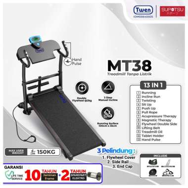 Twen MT31 / MT38 Treadmill Manual Multifungsi Treadmill Manual Tanpa Listrik Treadmill Termurah MT31