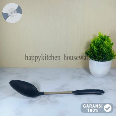 Happykitchen Sendok Prasmanan / Sendok Nylon / Sendok Oval Stainless
