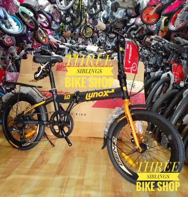 SEPEDA LIPAT GENIO LUNOX 1.0 20 INCH BLACK GOLD
