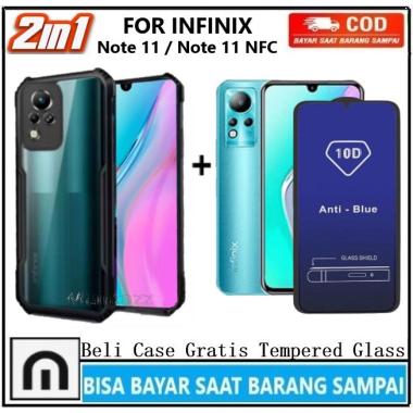 Paket 2in1 Case Infinix Note 11 11 NFC Casing+ Tempered Glass Layar Soft case Armor Shockproof Fusio