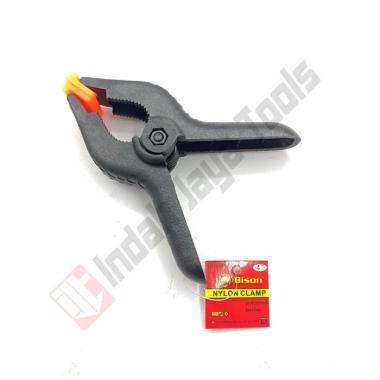 BISON Spring Clamp 2 3 4 6 Inch Nylon Penjepit Kayu Besi Klem Catok 4 inch