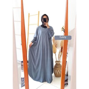 Anggi Kaftan Polos Wanita Jumbo Rayon Premium Gamis Kaftan Batik Modern Kekininan Bigsize LD 160 cm 