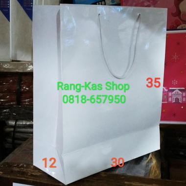 Paperbag PUTIH x Folio karton Duplex Tebal