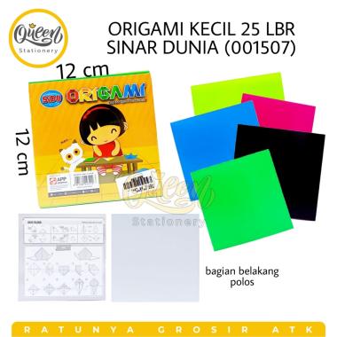 5 PAK ORIGAMI KECIL 25 LBR SINAR DUNIA / KERTAS LIPAT KECIL / KERTAS LIPAT SIDU / KERTAS LIPAT WARNA