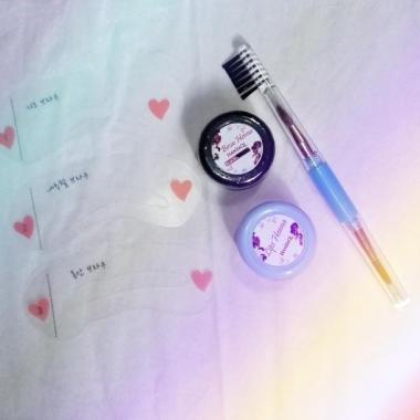 PAKET HENNA HANZAQI, premium henna alis dan henna lips halal - BROWN BROWN - RED