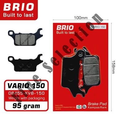 BRIO FRONT BRAKE PAD KAMPAS REM DEPAN DISC DISPED REM VARIO 150 125 LED TECH NEW DISPAD 06455 KVB