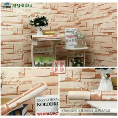 Wallpaper Stiker Dinding Batu Alam 3D Bata Andesit Sticker Kamar Cowok Wallstiker Cewek Taman Kebun 