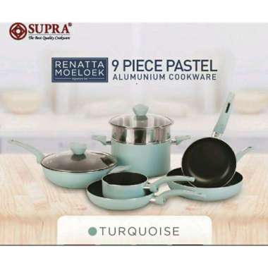 Panci set Renatta Moeloek-Supra 9 pcs hijau tosca