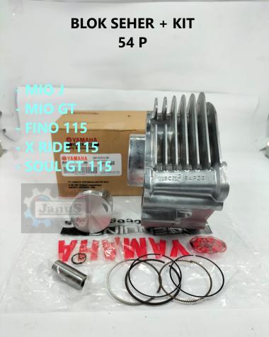 Yamaha Mio BLOK SEHER + PISTON KIT 54 P YAMAHA MIO J , MIO GT , SOUL GT , X RIDE 115 , FINO 113 KUAL
