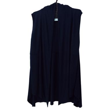 cardigan saskia, cardigan tanpa lengan, rompi spandek rayon,vest,outer Navy