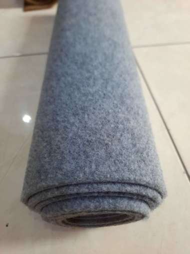 Karpet Bludru BENTLEY Bulu Tebal 1mx3,7 m, Alas Kasur - Grey