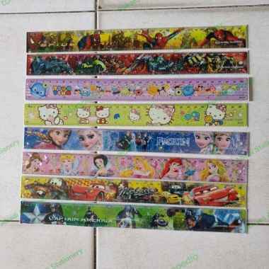 Mistar/ Penggaris 30cm Besi Fancy/ Karakter