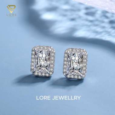 Lore Jewellery - Anting Moissanite Lapis Emas 18k - Victoria Moissanite Earrings 1.0