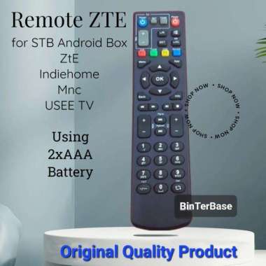 Remot STB Android remote TV BOX ZTE ZXV10 B860H B870H B700v5 Ori Hitam